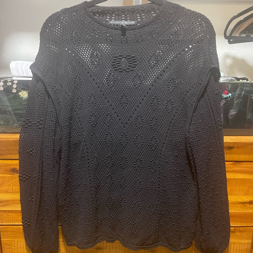 White House Black Market Black Knit Sweater